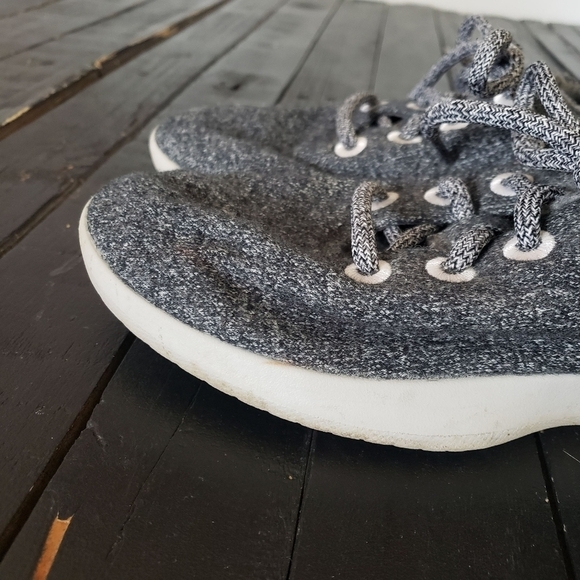 Allbirds Women's 7 Merino Wool Navy Blue Grey Shoes Sneakers Lightweight Running - Picture 9 of 10